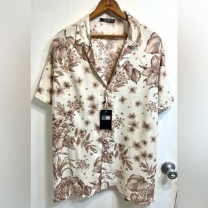 NWT Thomas Tarman Tropical Revere Collar Shirt - Size XXL